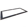 Six separate black padded PULSE poker rail pieces arranged around a rectangular playing area